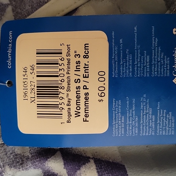 NWT: Women's Columbia Bogata Bay Stretch Printed Shorts - Picture 10 of 10